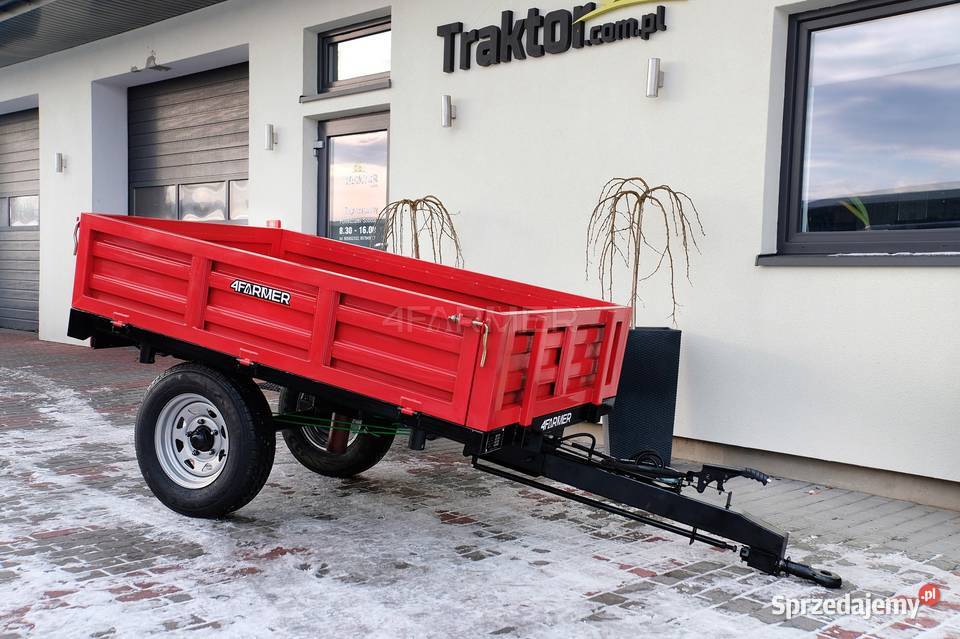 Przyczepa rolnicza jednoosiowa 15T z kiprem nieuszkodzony Przyczepy rolnicze podkarpackie Tajęcina