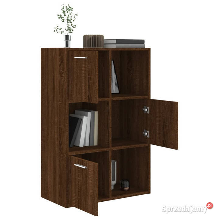 Regał brązowy dąb 60x295x90 WM815455 mazowieckie Warszawa