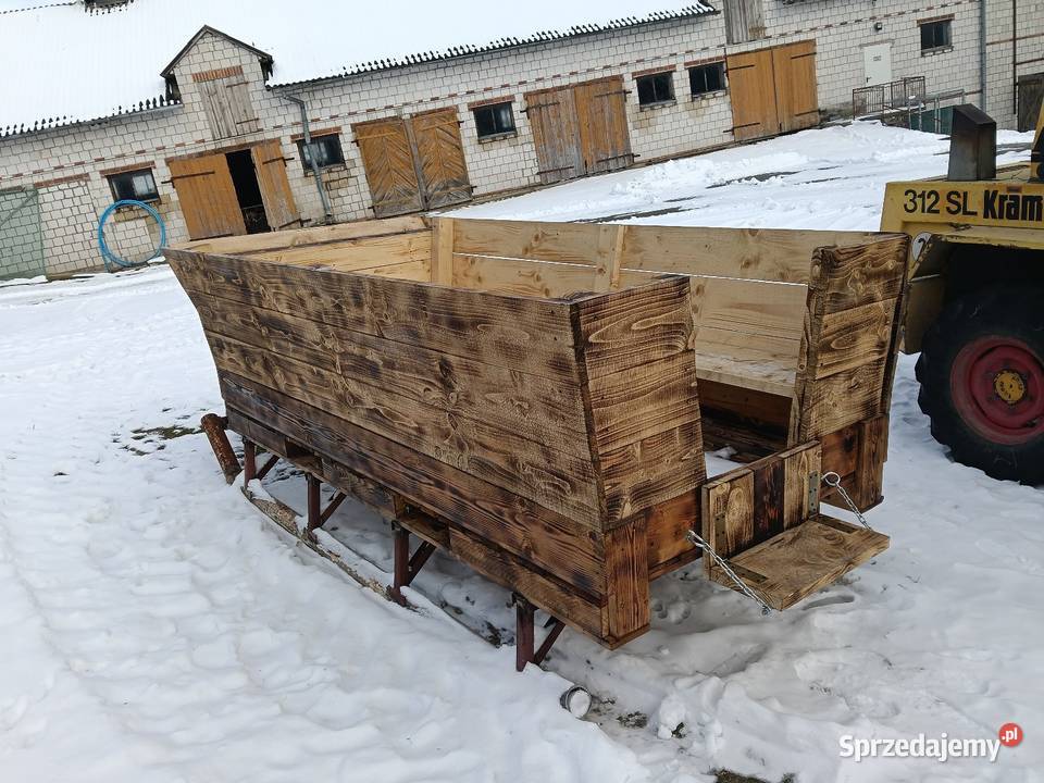 Sanie Kulig 12 osobowe pod ciągnik samochód Smoryń