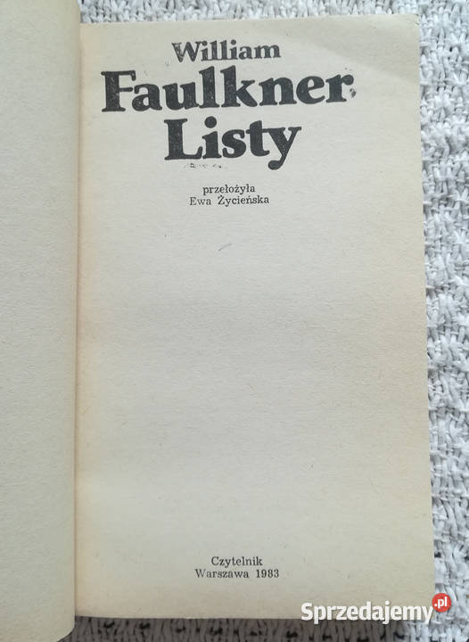 Listy William Faulkner