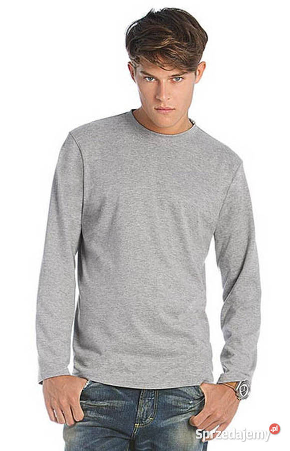 Tshirt z długimi rękawami longsleeve kolor szary
