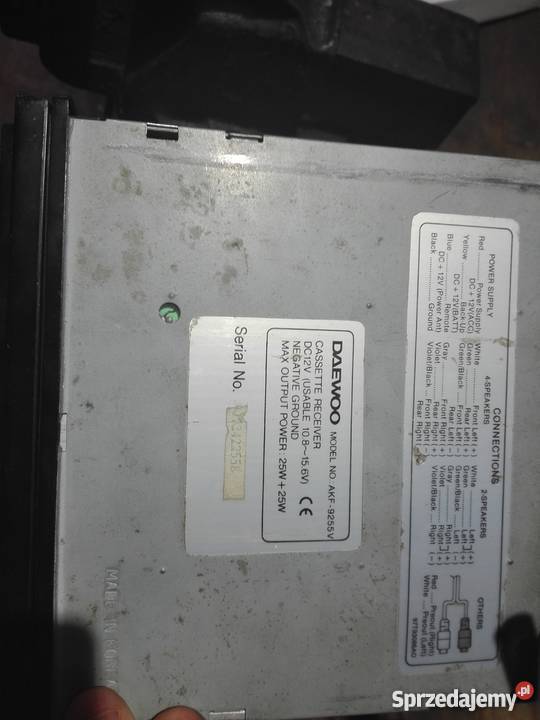 Radio DAEWOO kasetowy podkarpackie Brzóza Królewska