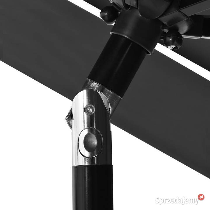 3poziomowy parasol na aluminiowym słupku