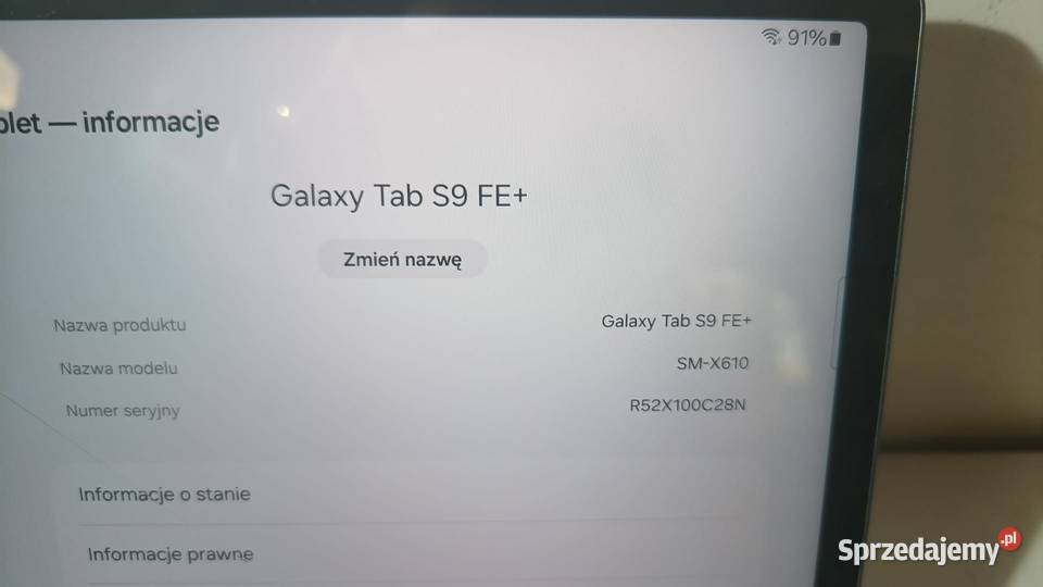 Tablet SAMSUNG Galaxy Tab S9 FE śląskie Katowice