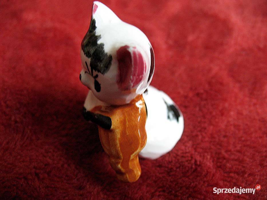 Kot kotek ze skrzypcami porcelana 4 x 4 x 3 Siedlce sprzedam