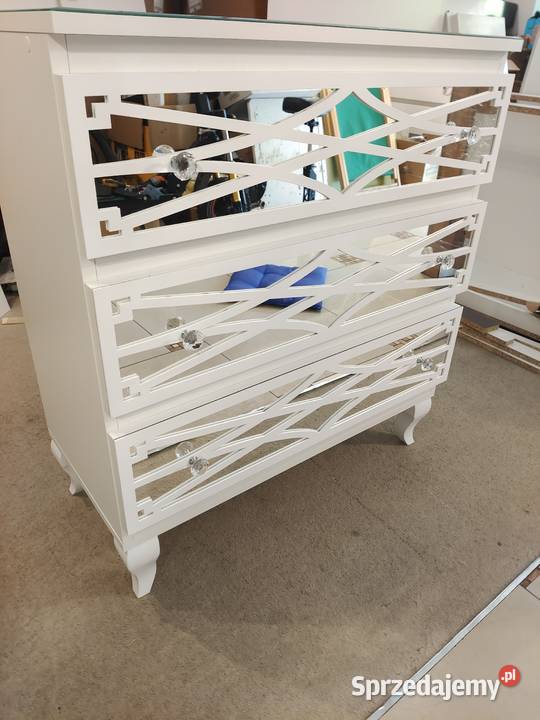 Komoda 70 Glamour lustra ornamenty gałki 90cm Nowy Sącz