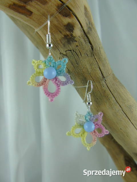 Kolczyki frywolitkowe różne wzory i kolory Wiśniowa sprzedam