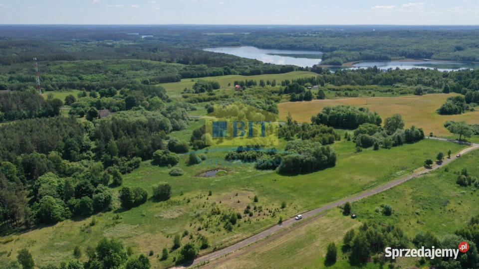 Działka 3800 m2 jeziorem Kuszewo asfalt