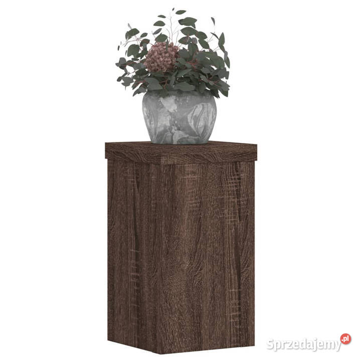 Podstawki pod doniczki 2 brązowy dąb 10x10x18