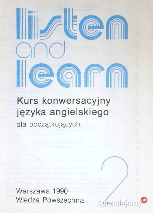 Listen and learn 2 J Smólska J Rusiecki Chełm sprzedam