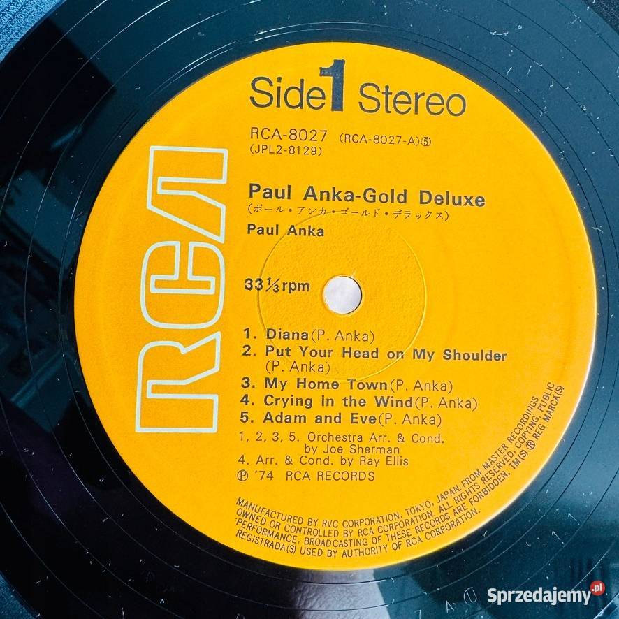 Paul Anka Gołd Deluxe EXEX Japan Obi 2 LP 1974
