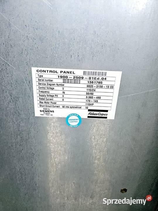 Kompresor powietrza Atlas Copco GA75 VSD FF Krotoszyn