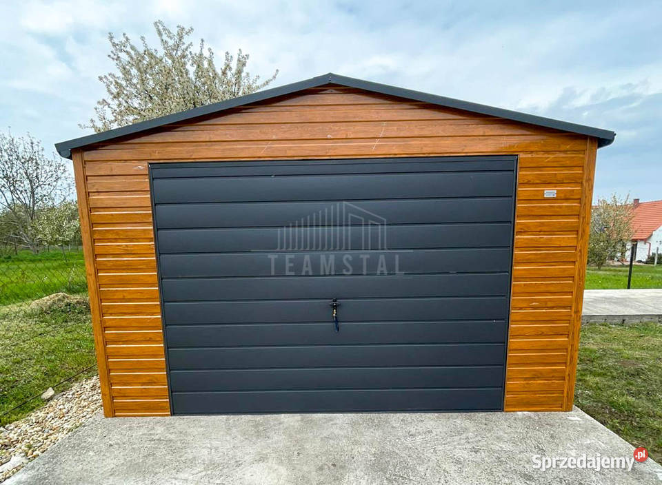 Garaz blaszany 5x6m brama uchylna drzwi okno 496zł/m2 Opole