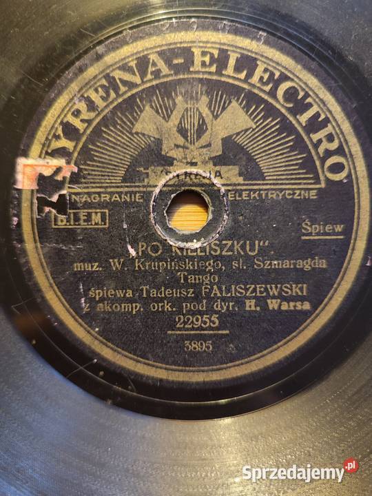 Płyta szelakowa Tadeusz Faliszewski Syrena Warszawa