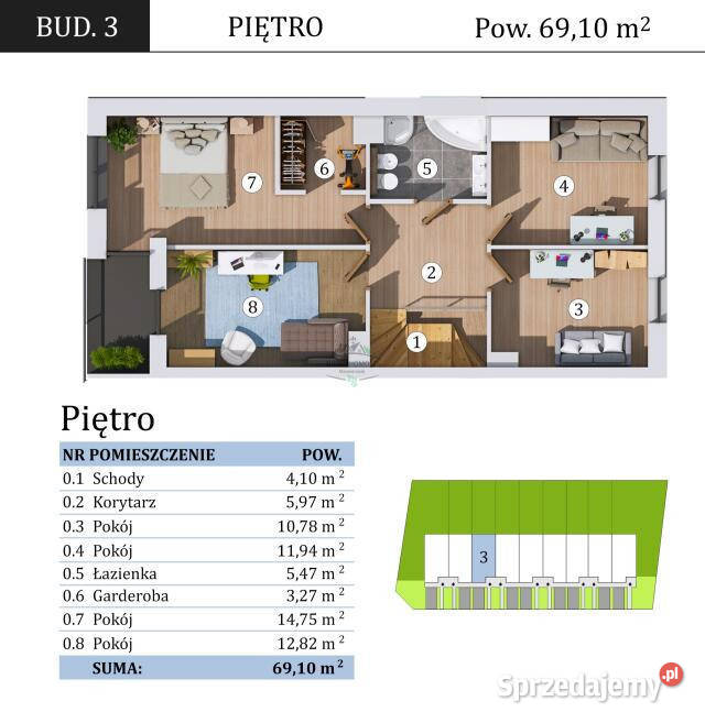 Dom szeregowy Dobrzykowice Wrzosowe Łąki 137m2