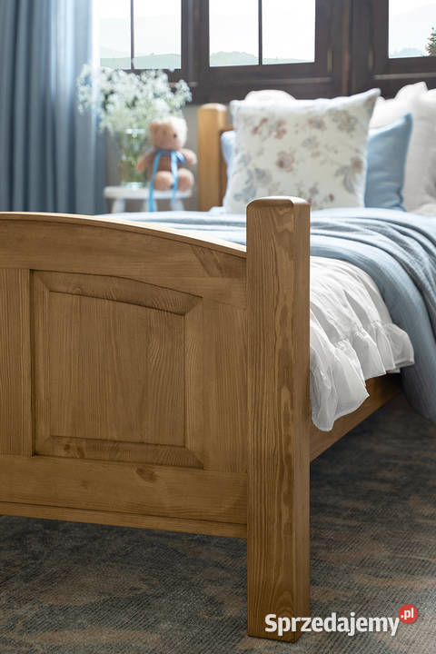 Woskowane łóżko z litego drewna ACC 05 87cm Łóżka Maków Podhalański