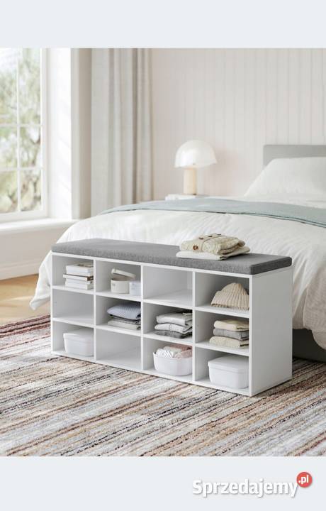 Biała szafka na buty z siedziskiem 12 półek sprzedam