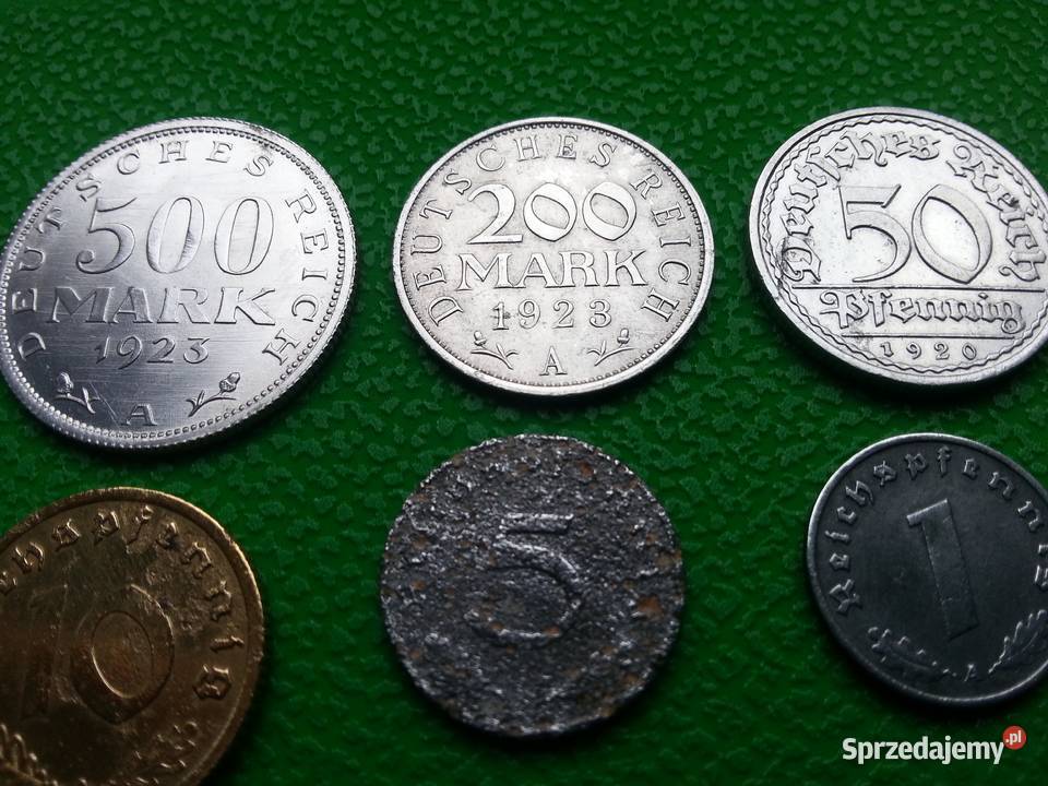 Monety Niemieckie Reich Marki Pfennig Lipiany