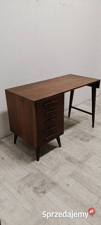 biurko PRL patyczak dwustronne z szufladami Biurka Radomsko