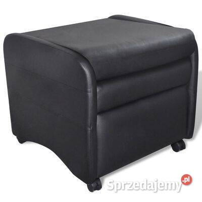 vidaXL Fotel składany czarny sztuczna Warszawa