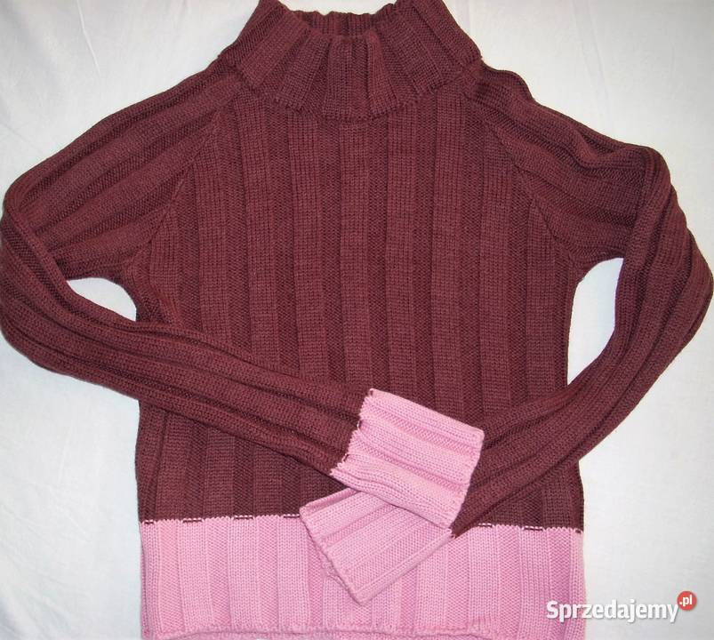 Ciepły Sweter Półgolf Wełna 50 34 36 Rozmiar 34(XS) małopolskie Nowy Sącz