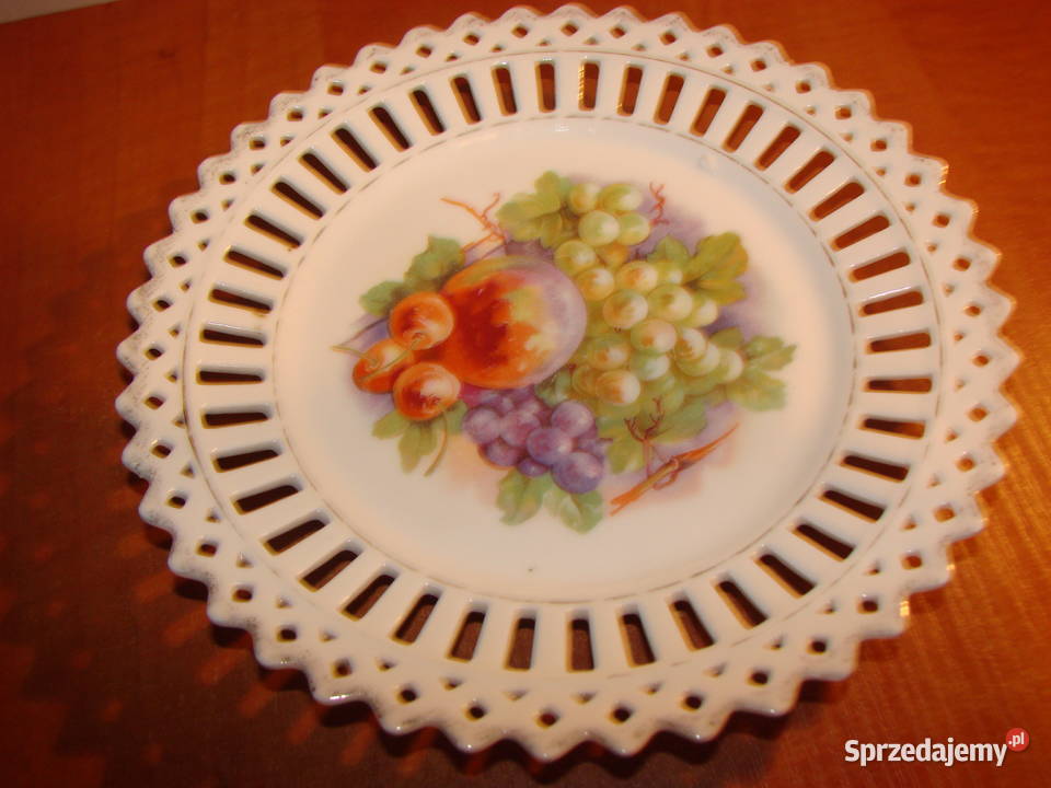 porcelanowy talerzykażurowy Pruszcz Gdański