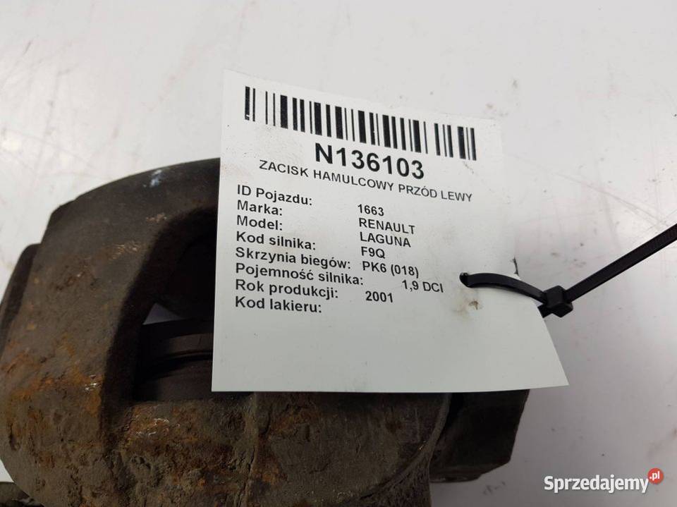 ZACISK HAMULCOWY PRZÓD LEWY RENAULT LAGUNA II