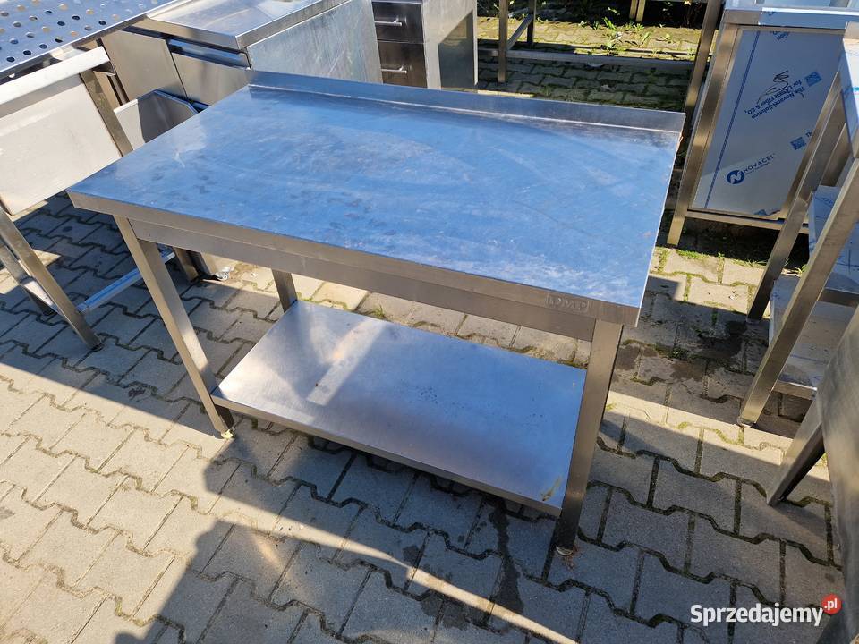STÓŁ GASTRONOMICZNY PRZYŚCIENNY Z PÓŁKĄ 1106085 Gastronomia Ostrów Wielkopolski sprzedam