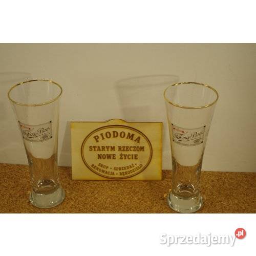 Komplet 2 szklanek do piwa Tuborg Beer Porcelana i szkło śląskie