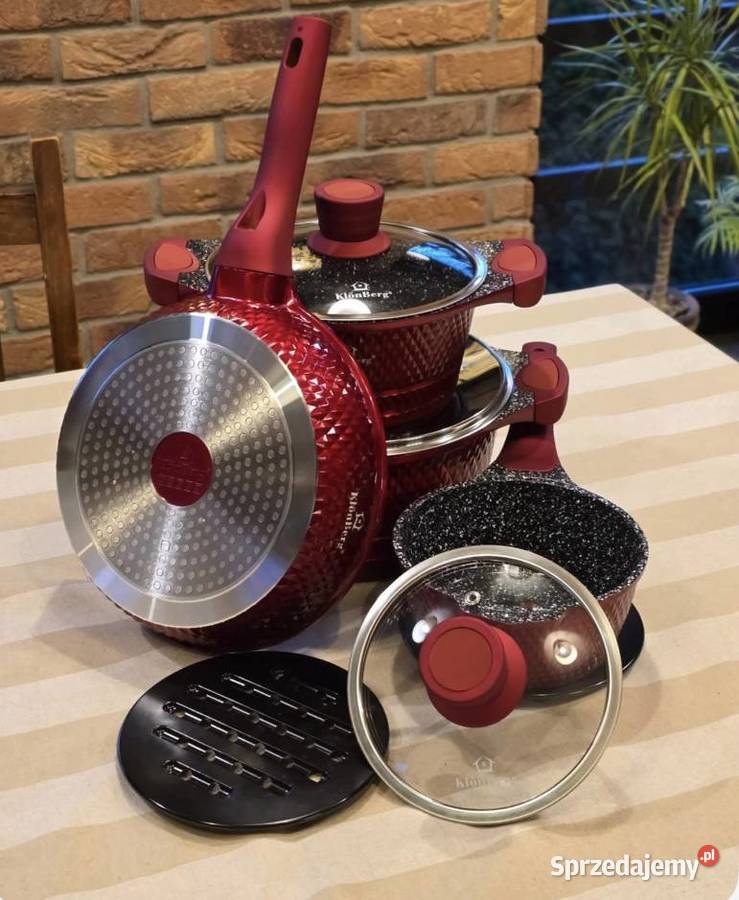 309 Garnki lakierowane czerwone Modern Garnki i szybkowary śląskie Zabrze