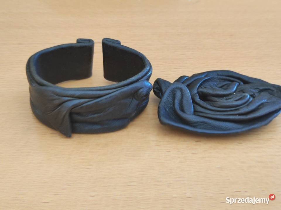 skóra skórzany komplet biżuterii artystyczny Kielce