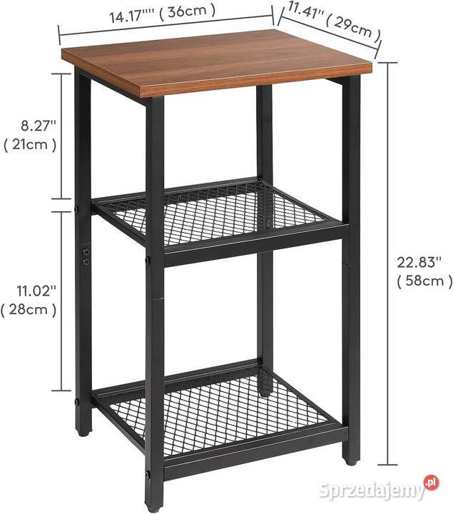 Stylowy Stolik Premium Nocny Kawowy Solidny 58cm