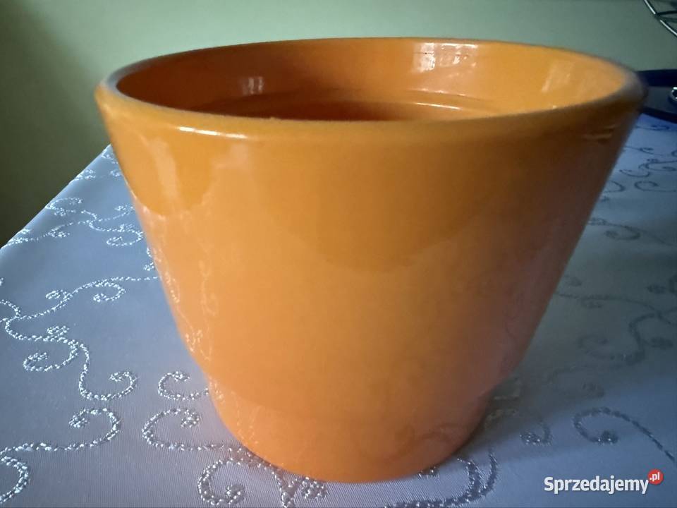 Donica Pomarańczowa Ceramiczna Dekoracyjna i Donice ogrodowe Czerwionka-Leszczyny