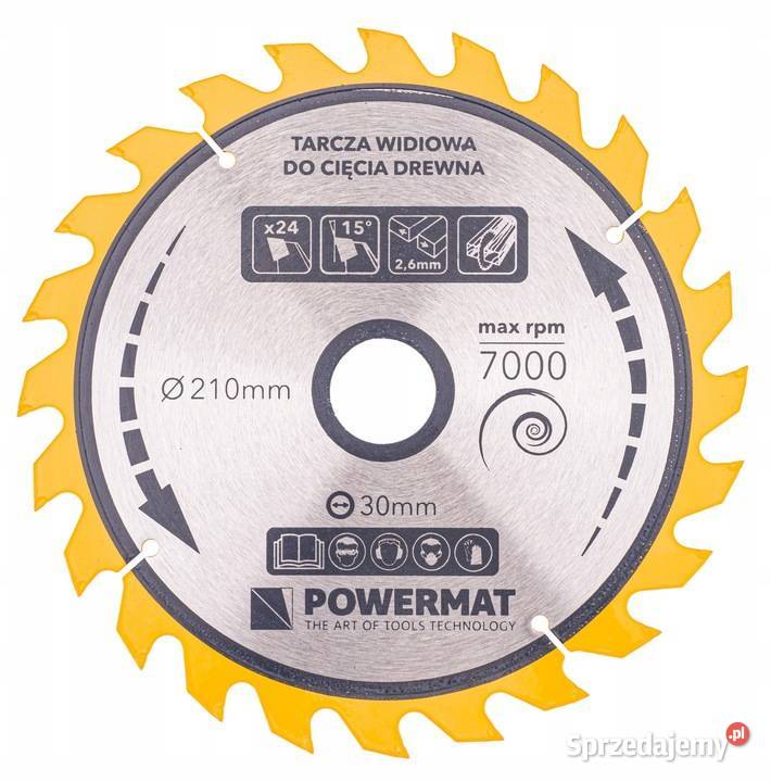 Tarcza WIDIOWA Do Drewna Piły Piła 210 x 30 mm 24Z