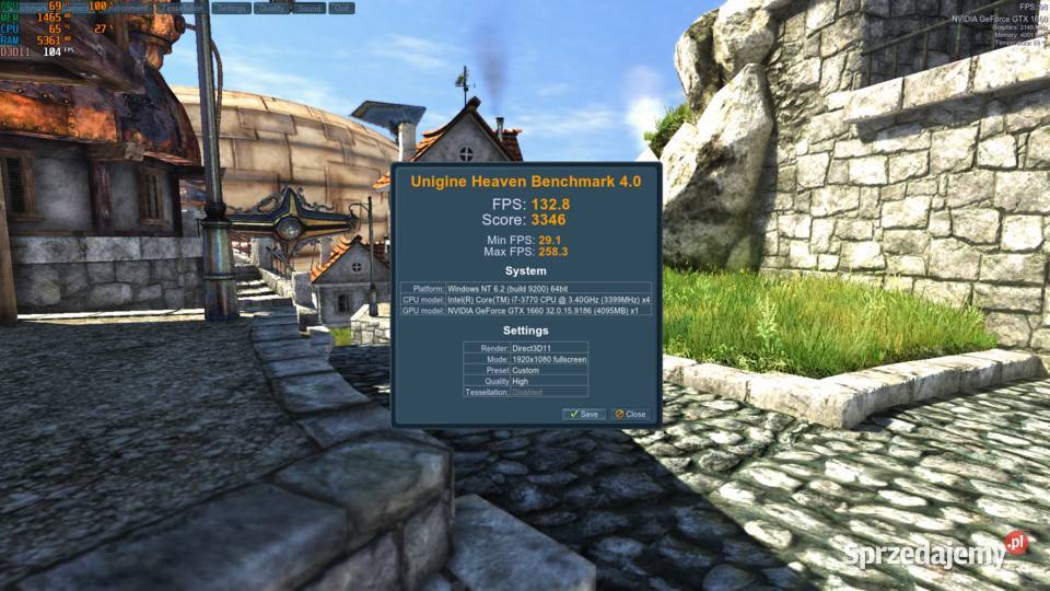 Komputer gamingowy GTX 1660 i7 16GB SSD 1080p Ostrów Wielkopolski