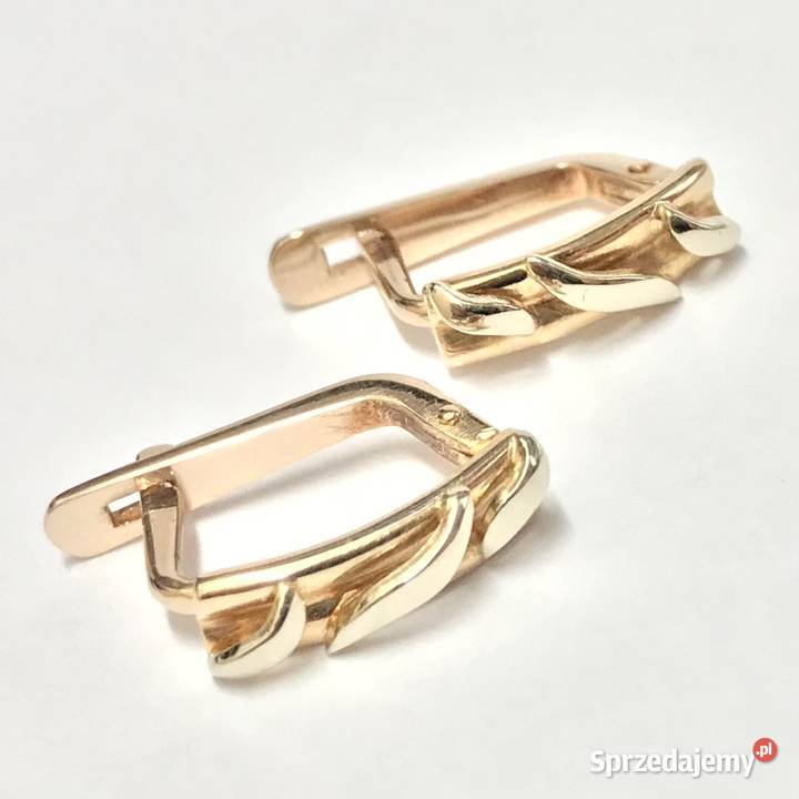 Złote KOLCZYKI 14K pięknie ZDOBIONE cudowne