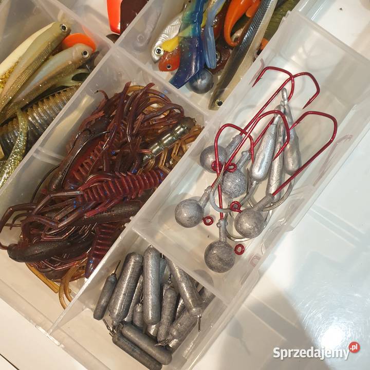 Zestaw gumy wędkarskie haczyki świętokrzyskie Ostrowiec Świętokrzyski