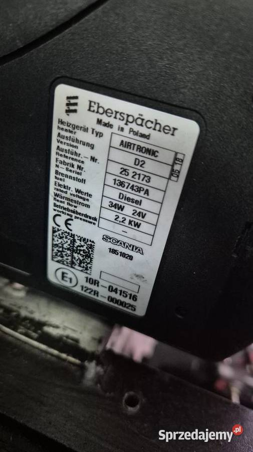 Ogrzewanie postojowe Eberspaecher Airtronic D2 Witaszyczki