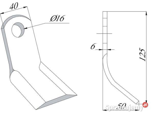 Nóż bijaka 40x120 mm Procomas CK4810