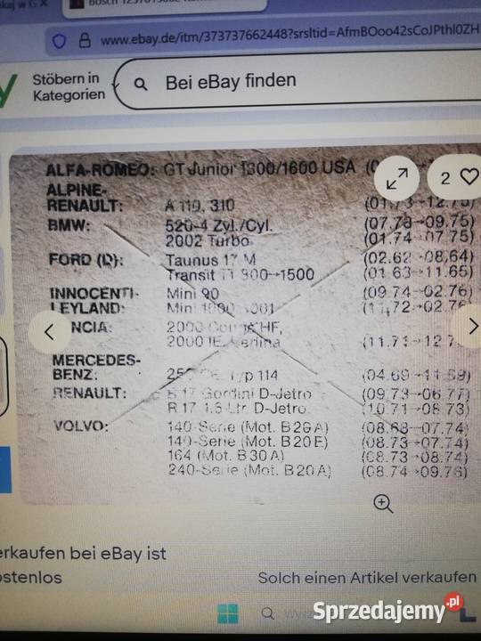 Przerywacz platynki Bosch 1237013062 Pozostałe mazowieckie