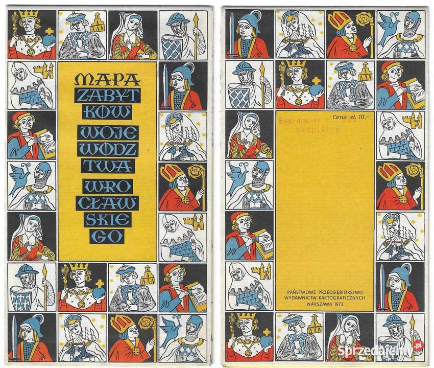 Mapa zabytków województwa wrocławskiego wyd II Warszawa sprzedam