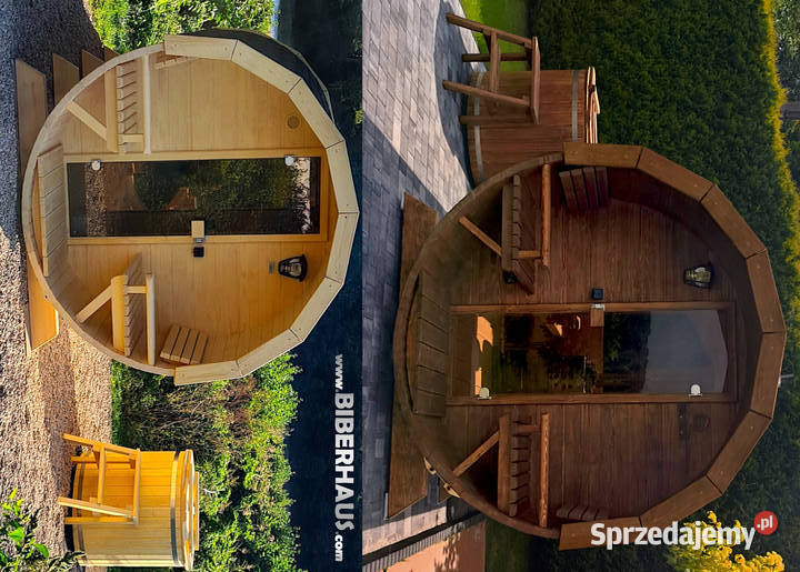 SAUNA Ogrodowa 400 OKNO 50 PRZEDSIONEK Beczka Nowy Targ