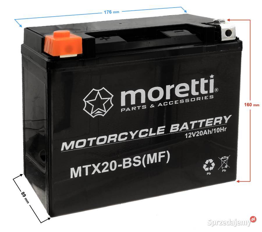 Akumulator Motocyklowy MTX20BS 20Ah 270A L Częstochowa