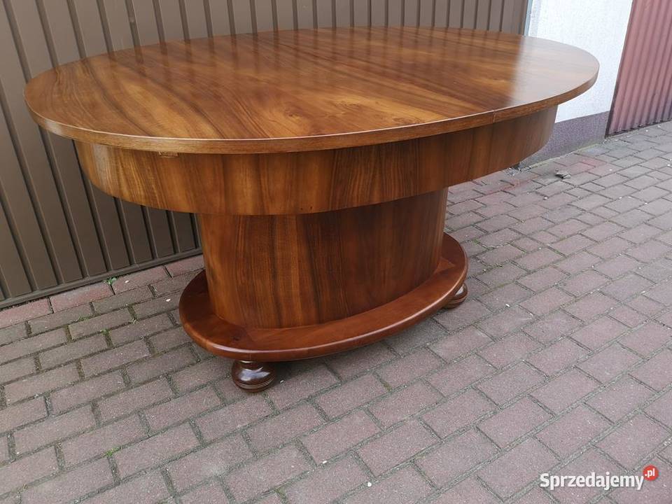 Stół ArtDeco Orzech Owalny Antyk Stary Swarzędz