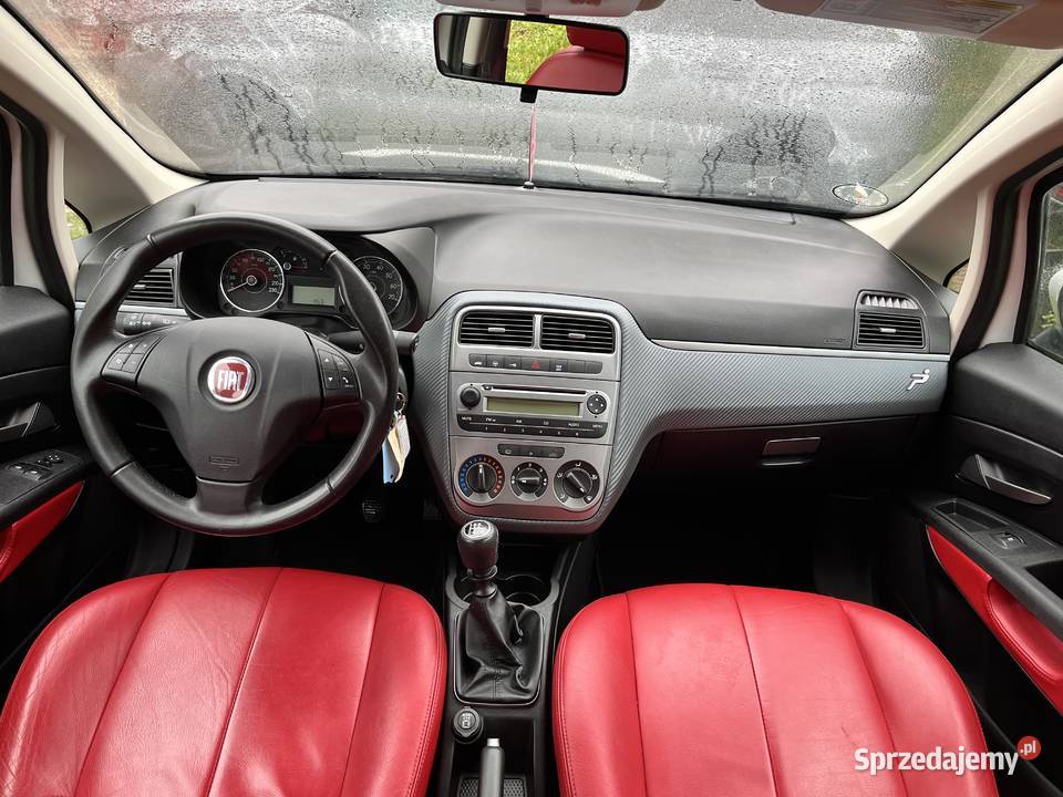 Fiat Grande Punto Skórzane czerwone siedzenia VAT marża Brzesko