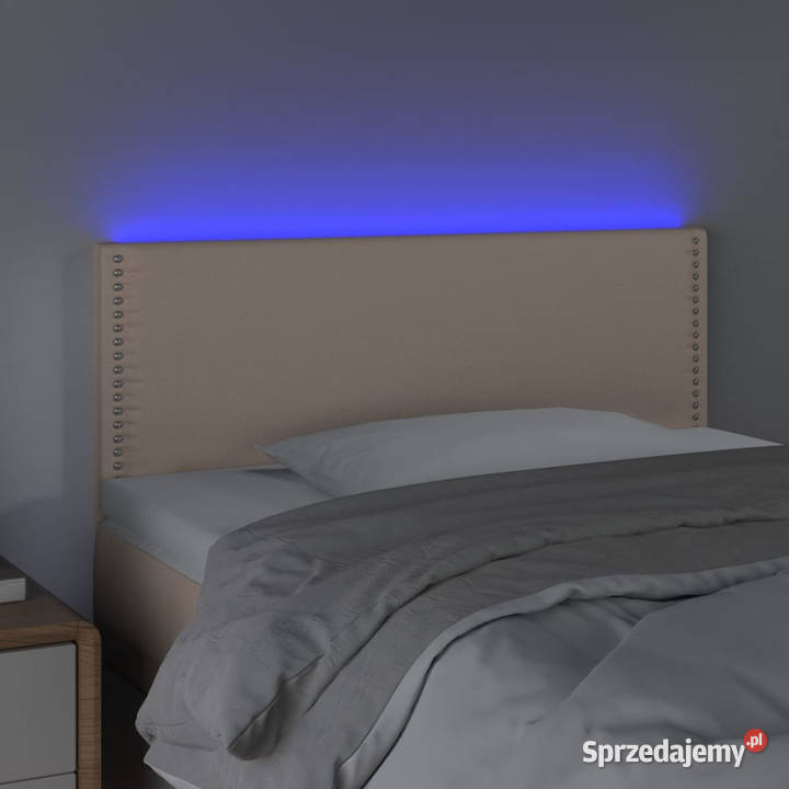Zagłówek do łóżka z LED cappuccino 80x5x7888