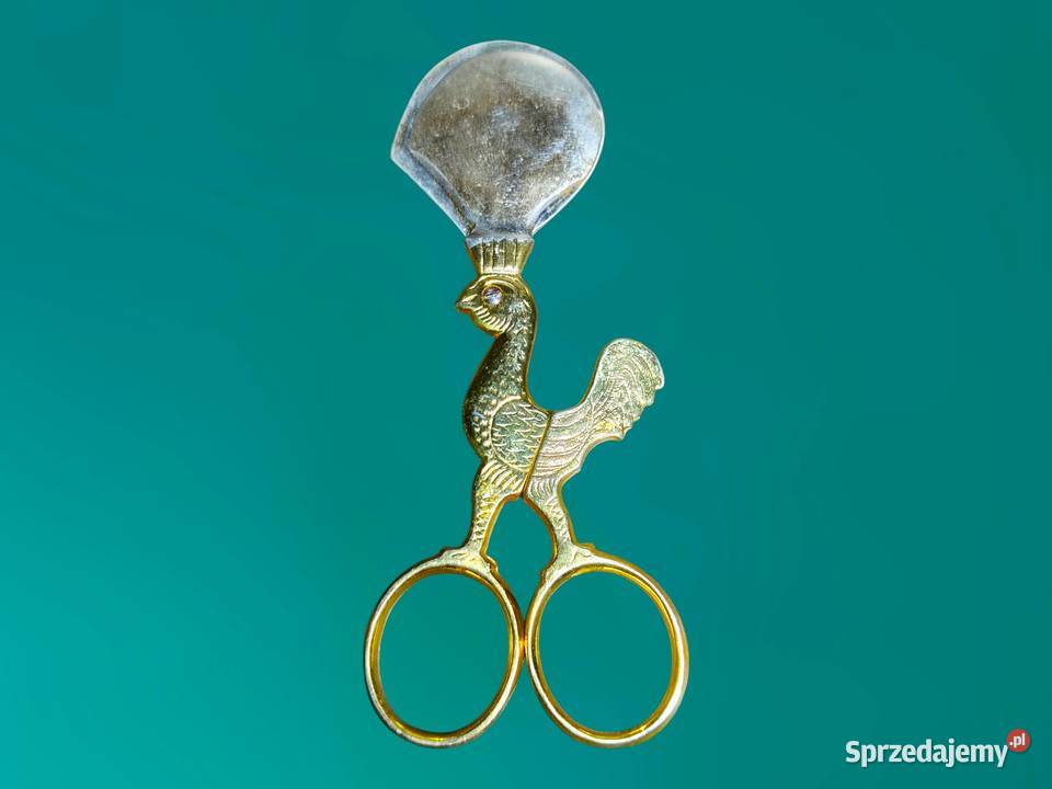 Nożyczki do jajek vintage Art Deco zabytkowe Kalisz