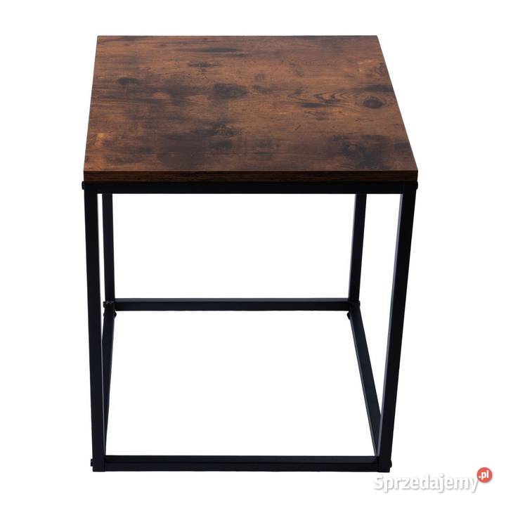 Nowoczesne stoliki kawowe kwadratowe zestaw 2w1 45cm