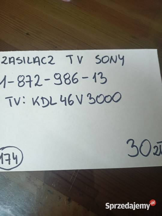 Zasilacz tv Sony 187298613 Części i akcesoria małopolskie Głogoczów