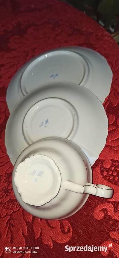 Filiżanka z talerzykiem deser Syg BG Kobalt Gdańsk